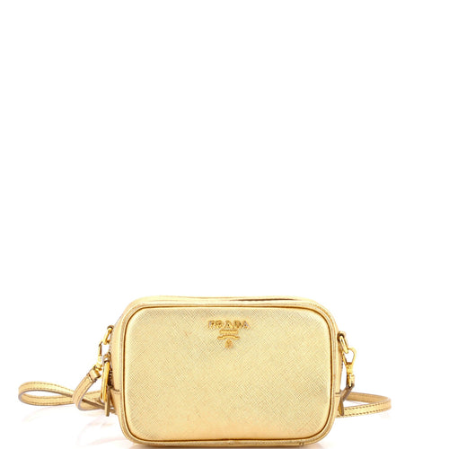 PRADA Zip Crossbody Bag Saffiano Leather Mini