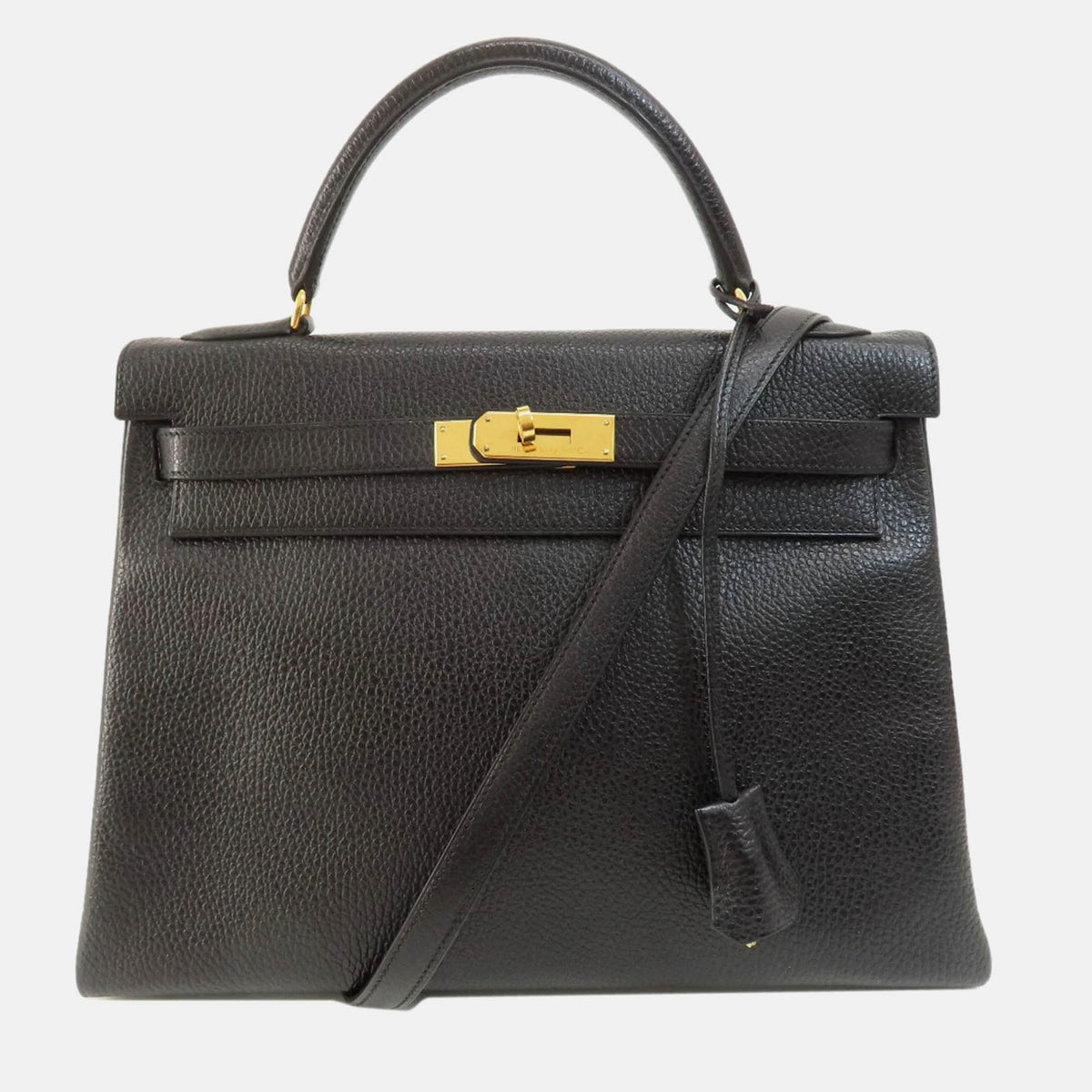 Hermès Black Ardennes Kelly 32 Handbag