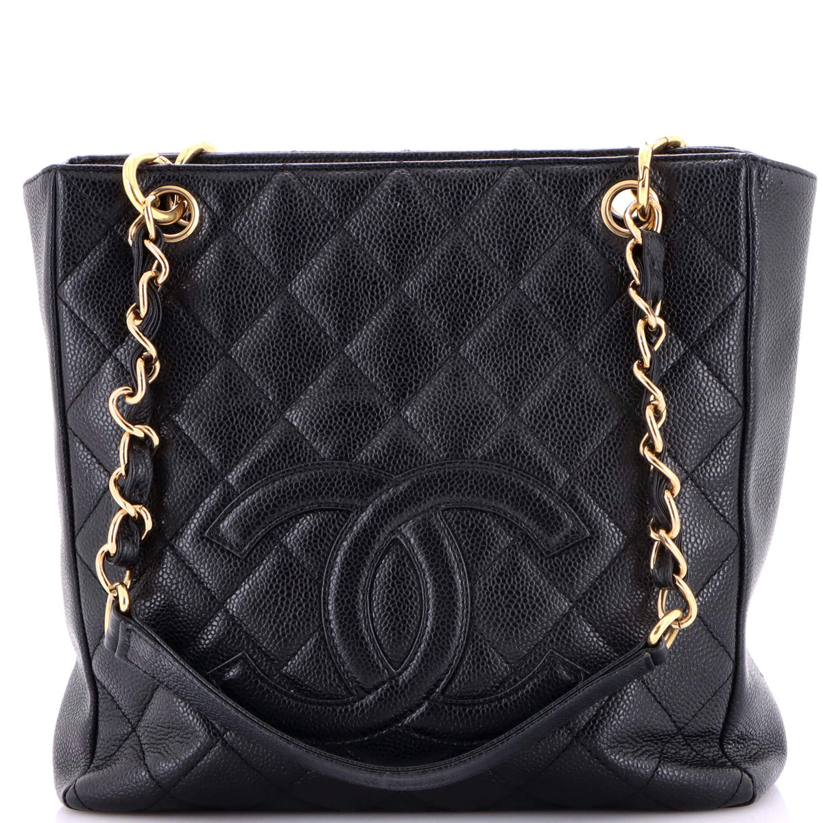 Chanel CHANEL Petite Shopping Tote Quilted Caviar