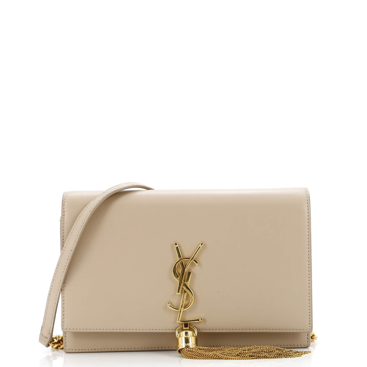 Saint Laurent Classic Monogram Tassel Chain Wallet Leather