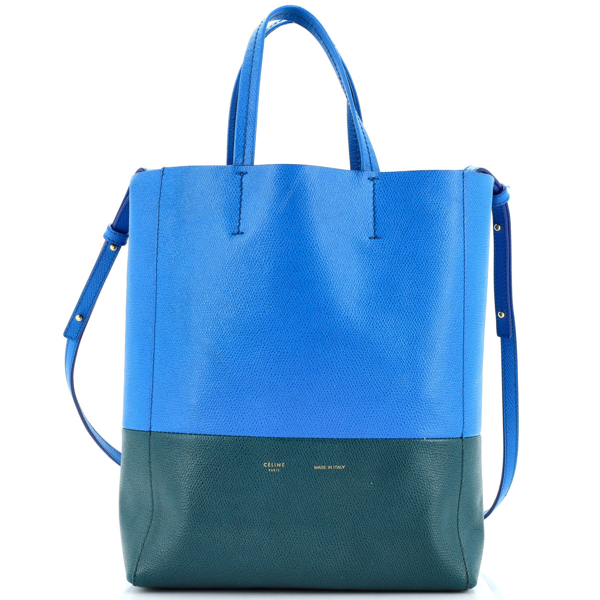 Celine CELINE Vertical Bi-Cabas Tote Grained Calfskin Small