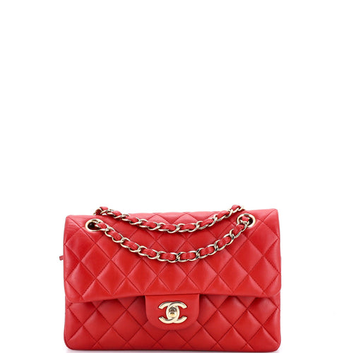 CHANEL Classic Double Flap Bag Quilted Lambskin Small