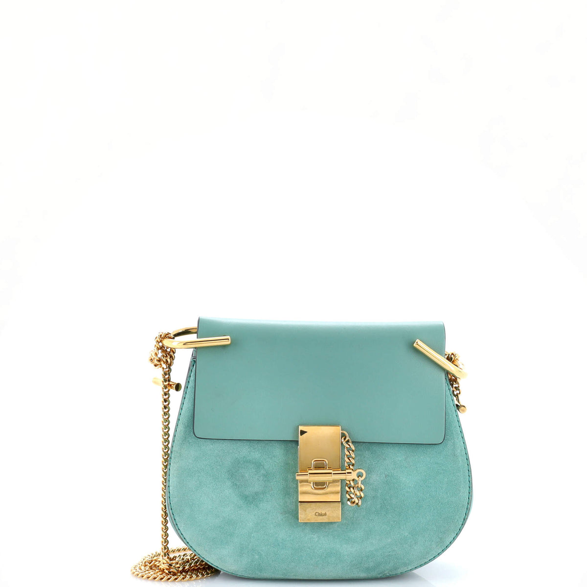 Chloe CHLOE Drew Crossbody Bag Leather and Suede Mini