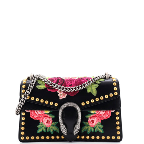GUCCI Dionysus Bag Embroidered Studded Leather Medium