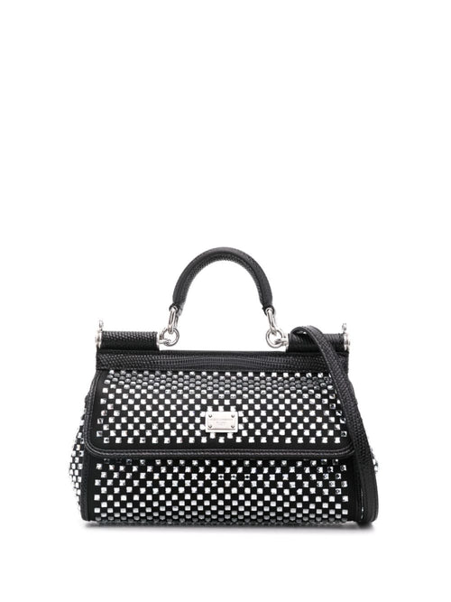 Women's Sicily Crystal Embellished Small Handbag in Black | Size UNI | BB7116AP6028S488