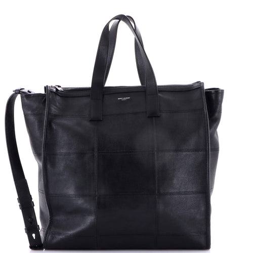 Convertible Zip Shopper Tote Patchwork Leather Large