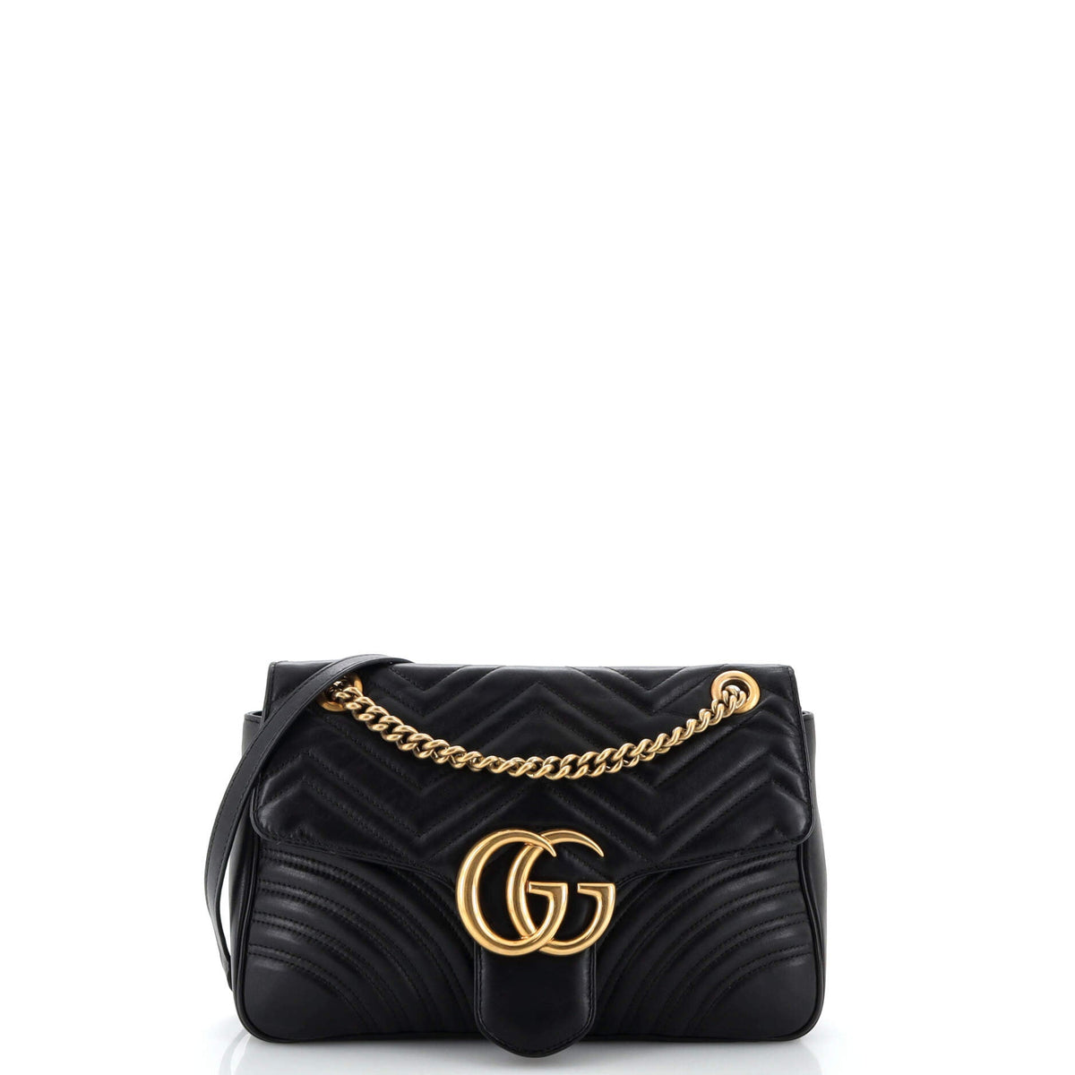 Gucci GUCCI GG Marmont Flap Bag Matelasse Leather Medium