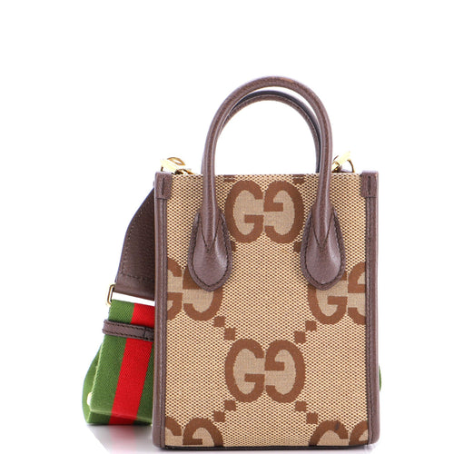 GUCCI Vertical Tote Jumbo GG Canvas Mini