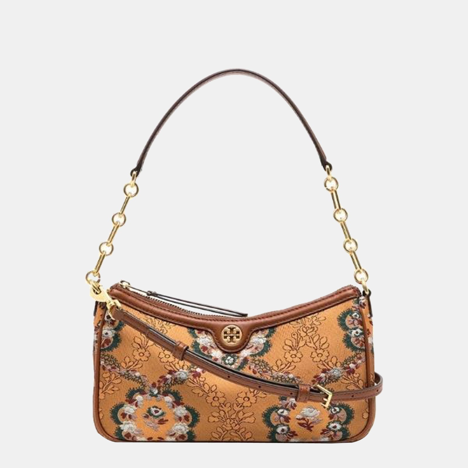 Tory Burch Brown Multicolor - Leather - Crossbody Shoulder Bag