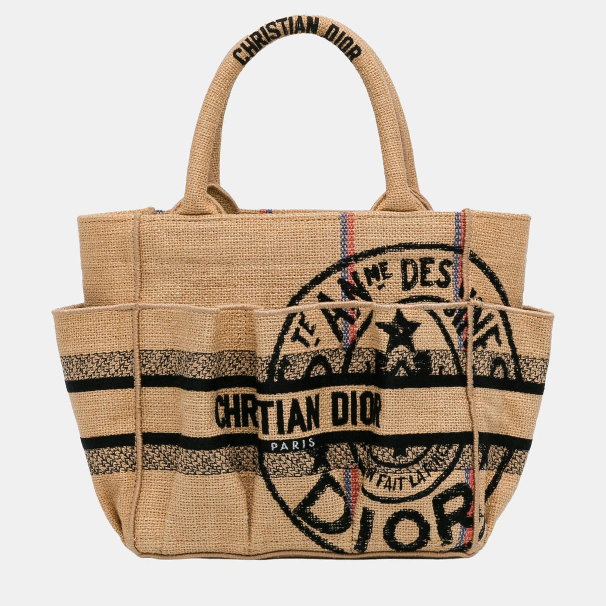 Dior Brown Small Jute Catherine Tote