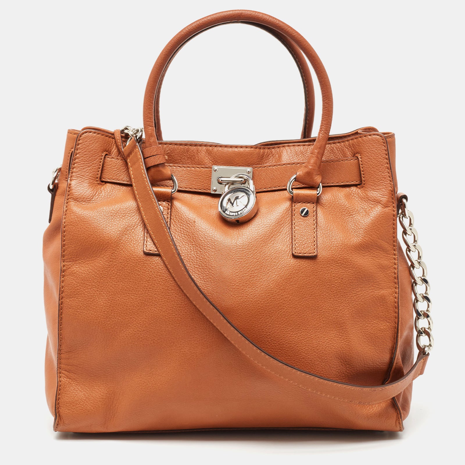 Michael Kors Brown Leather Large North South Hamilton Tote