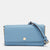 Light Blue Leather Jet Set Travel Wallet On Chain