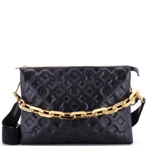 Coussin Bag Monogram Embossed Lambskin MM
