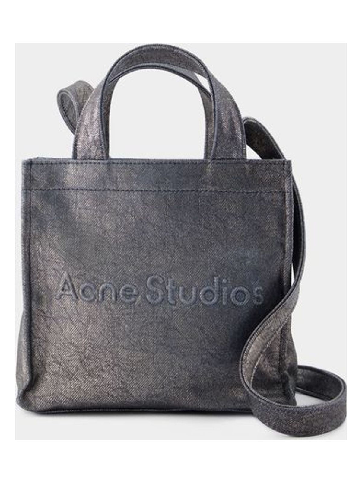 Acne Studios Women's Mini Lunar Shopper Bag in Silver | C10213 Color BBR