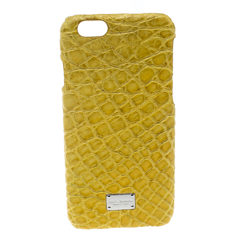 Dolce & Gabbana Yellow Croc Embossed iPhone 6/6S Case