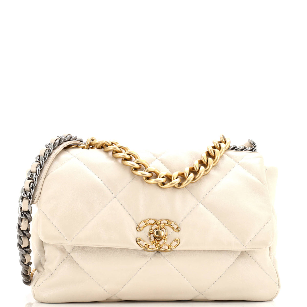 Chanel CHANEL 19 Flap Bag Quilted Leather Large