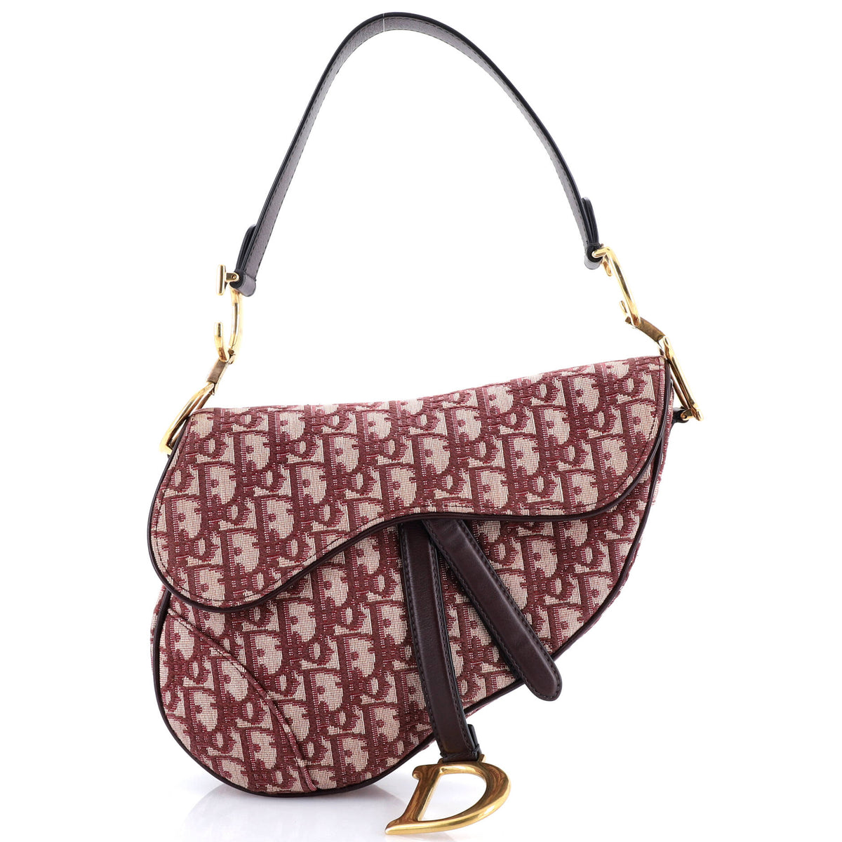 Christian Dior Saddle Handbag Oblique Canvas Medium