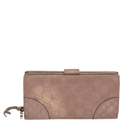 Beige Guccissima Leather Bree Bifold Wallet