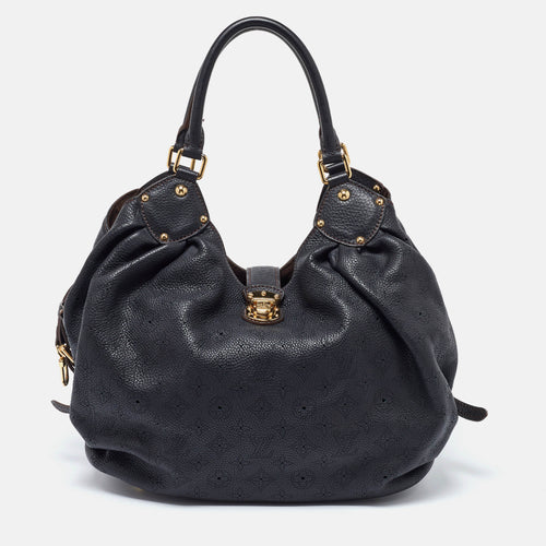 Black Monogram Mahina Leather L Bag