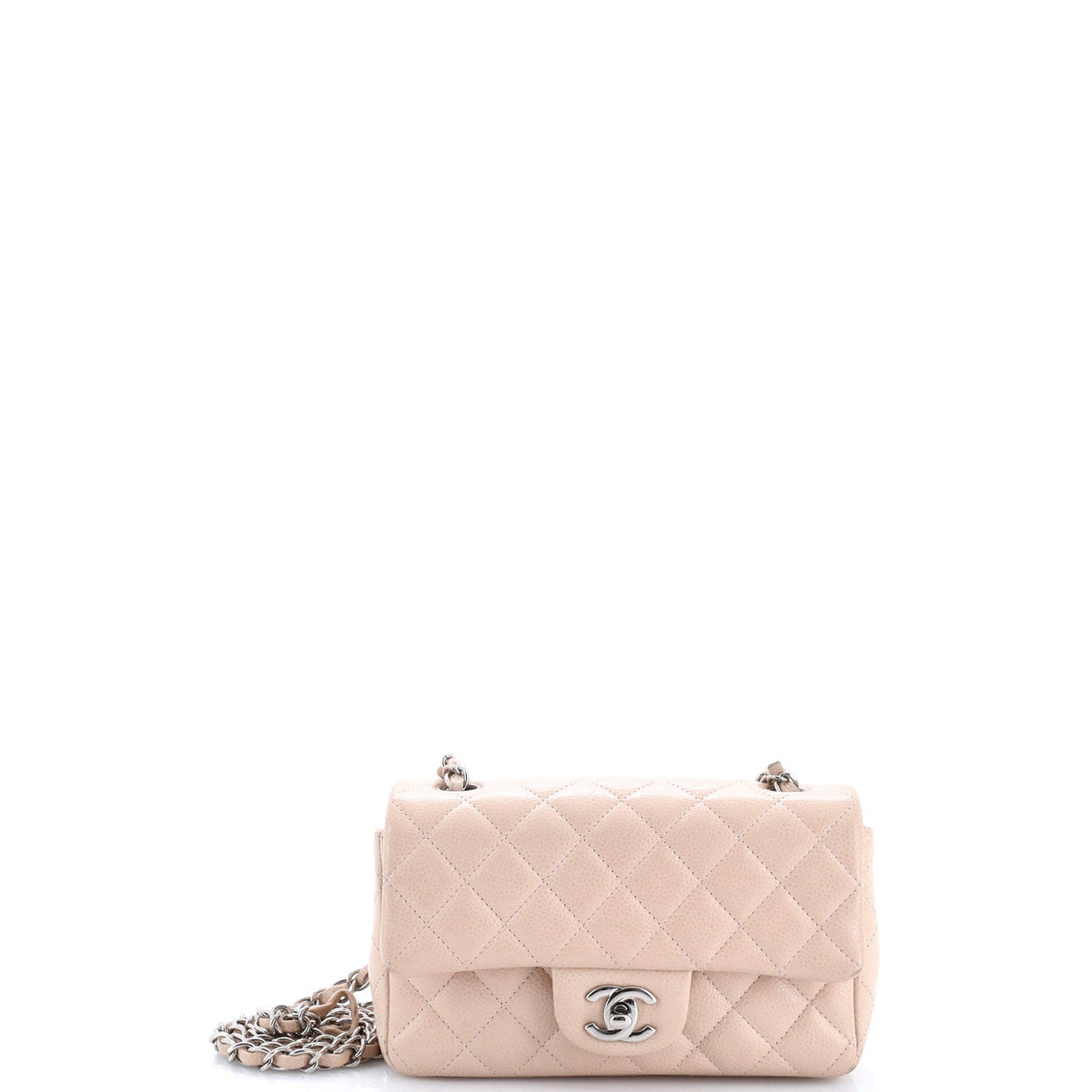 Chanel CHANEL Classic Single Flap Bag Quilted Caviar Mini