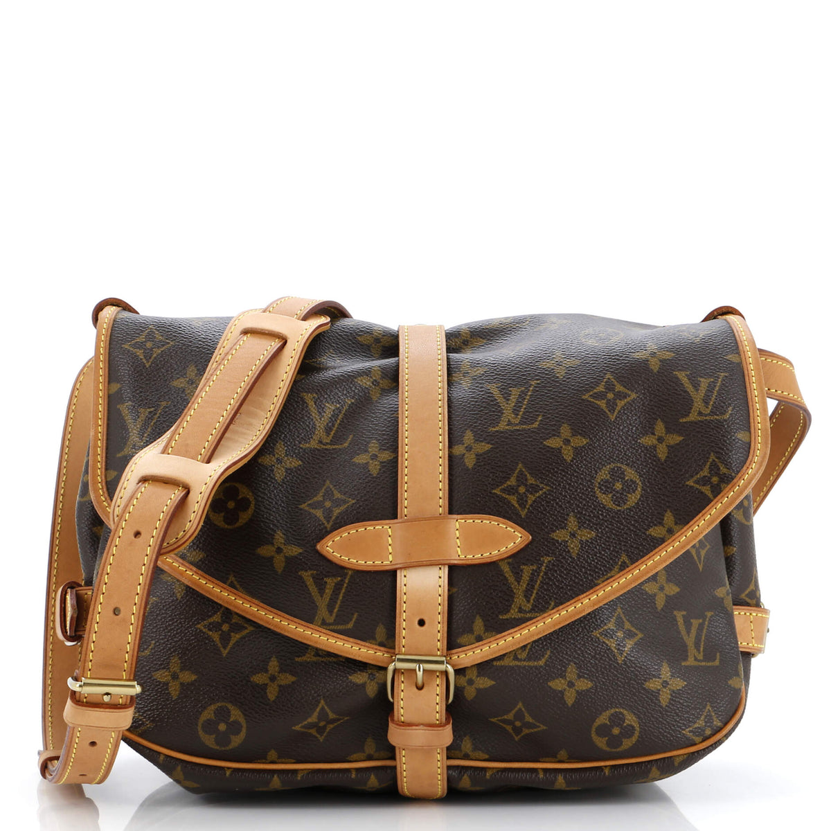 Louis Vuitton Saumur Handbag Monogram Canvas 30