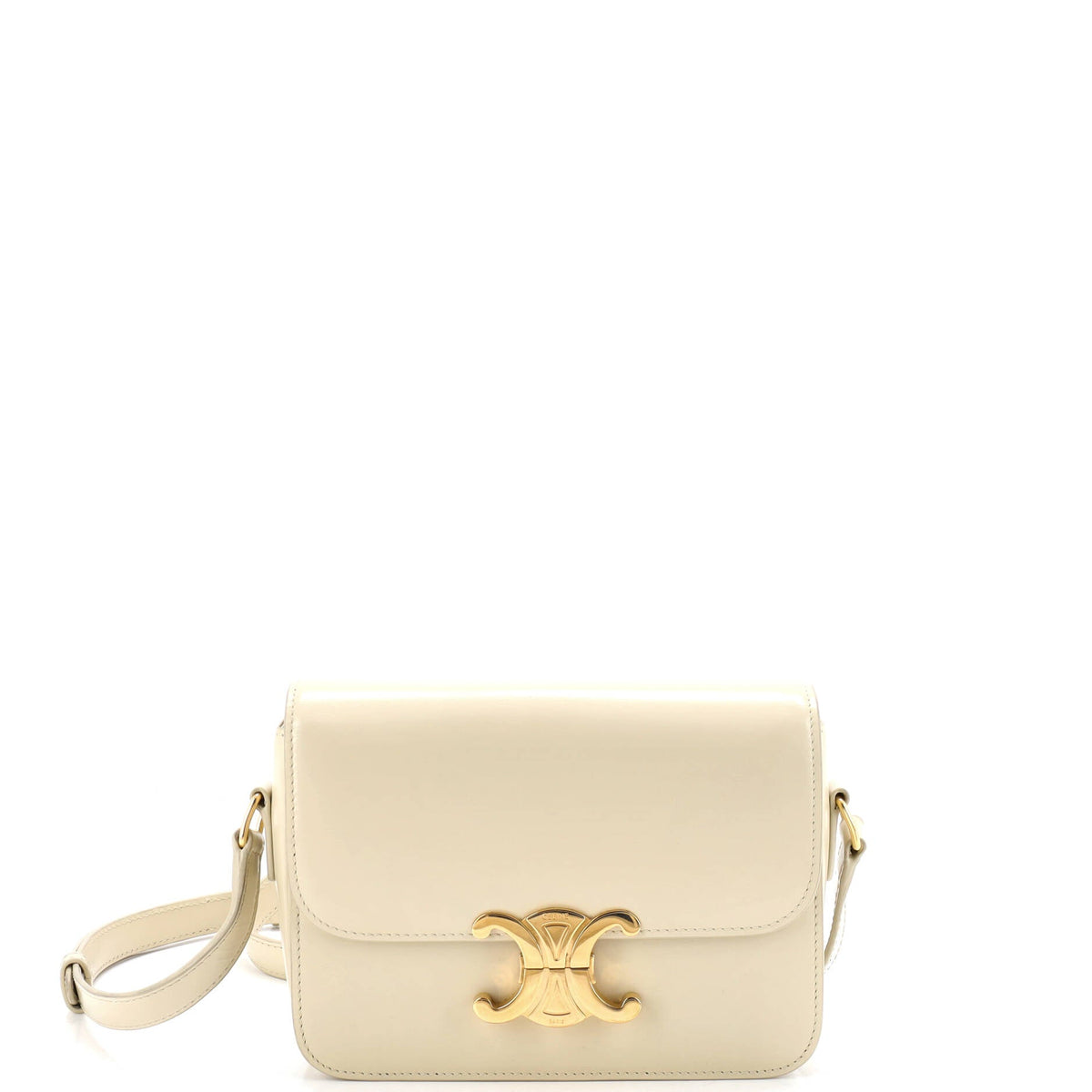 Celine CELINE Triomphe Shoulder Bag Smooth Calfskin Teen