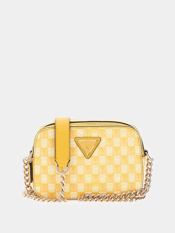 Guess G Wave Geometric-Print Mini Crossbody