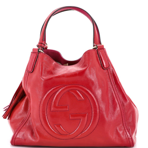 GUCCI Soho Shoulder Bag Patent Medium