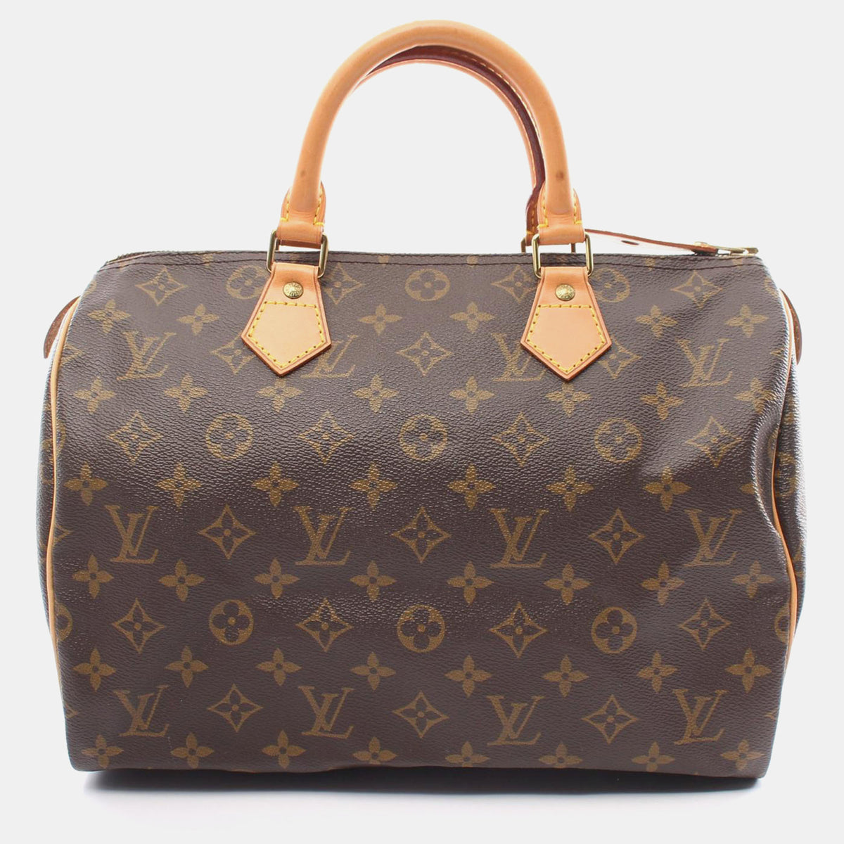 Louis Vuitton Brown Canvas Speedy 30 Satchel Bag