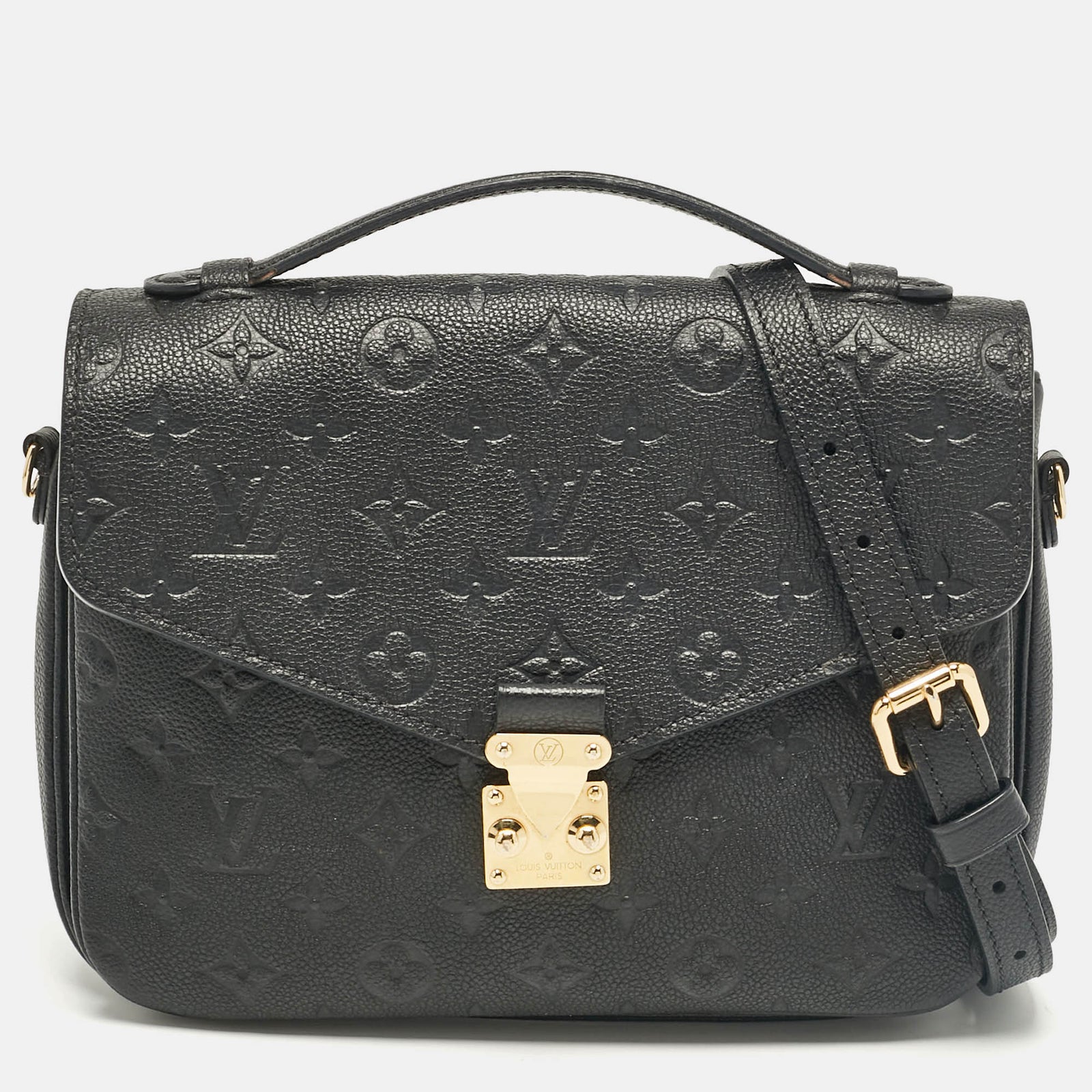 Louis Vuitton Schwarze Monogram Empreinte Pochette Metis Umhängetasche