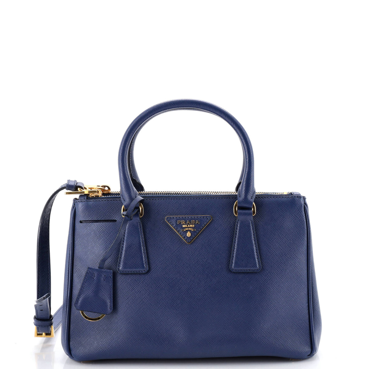 Prada PRADA Double Zip Lux Tote Saffiano Leather Small