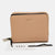 DKNY Beige Saffiano Leather Zip Around Compact Wallet