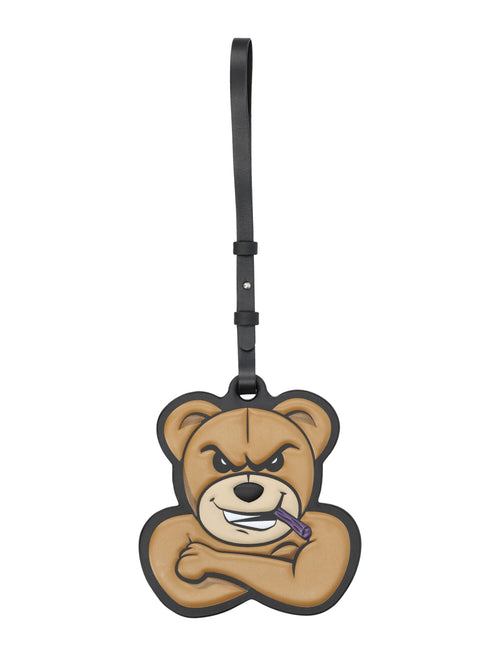 Men's Bear Patch Bag Charm in Brown | 22A6H00004M2537 Color P19