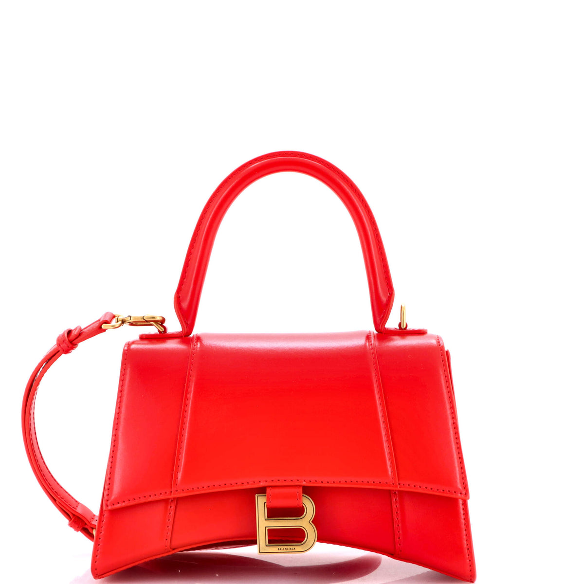 Balenciaga Hourglass Top Handle Bag Leather Small