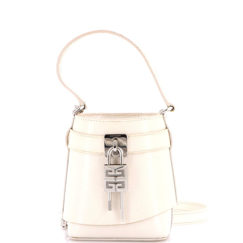 GIVENCHY GV Shark Lock Bucket Bag Leather Micro