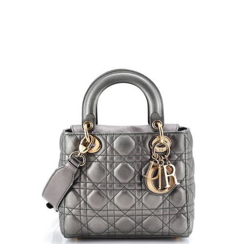 My ABCDior Lady Dior Bag Metallic Cannage Quilt Leather
