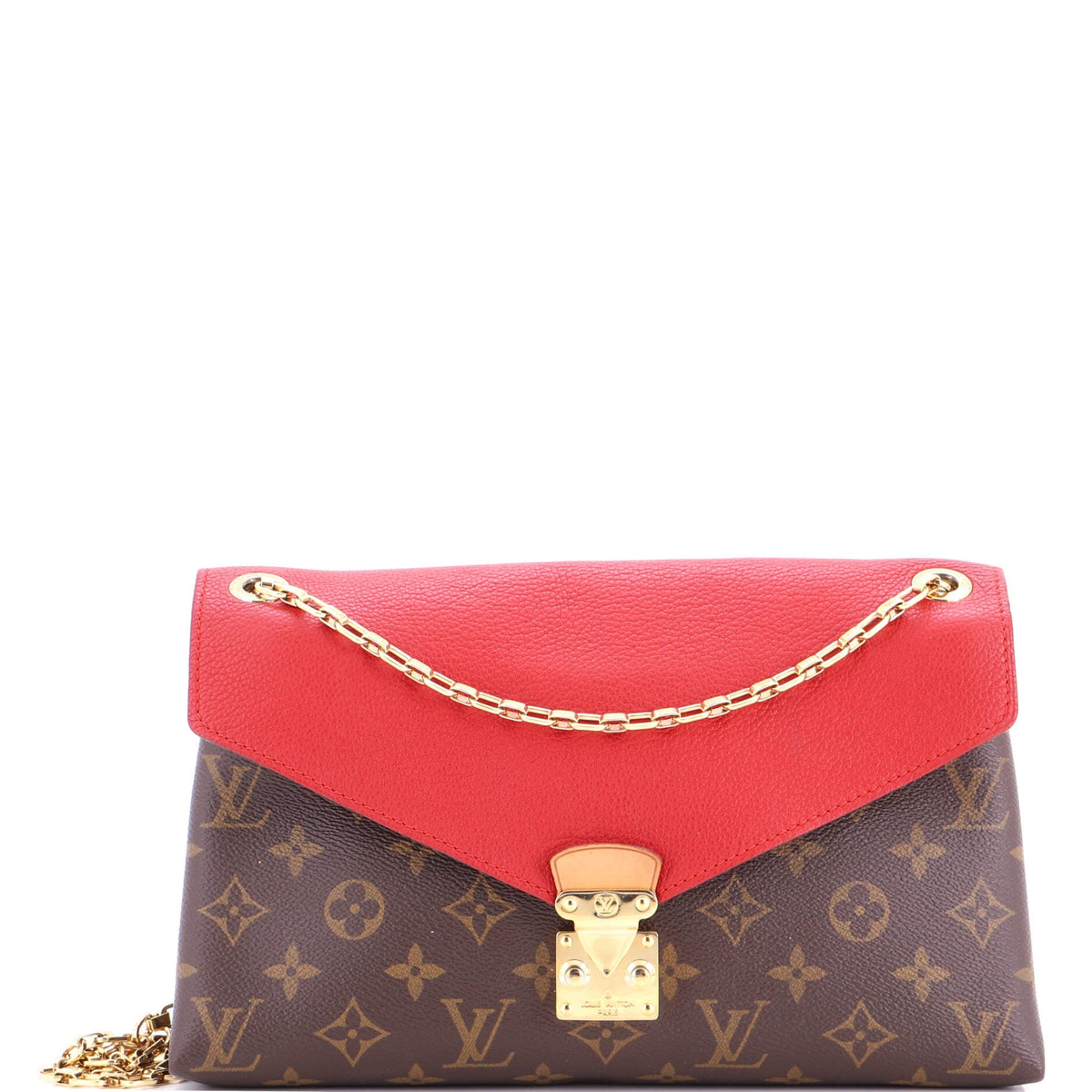Louis Vuitton Pallas Chain Shoulder Bag Monogram Canvas and Calfskin