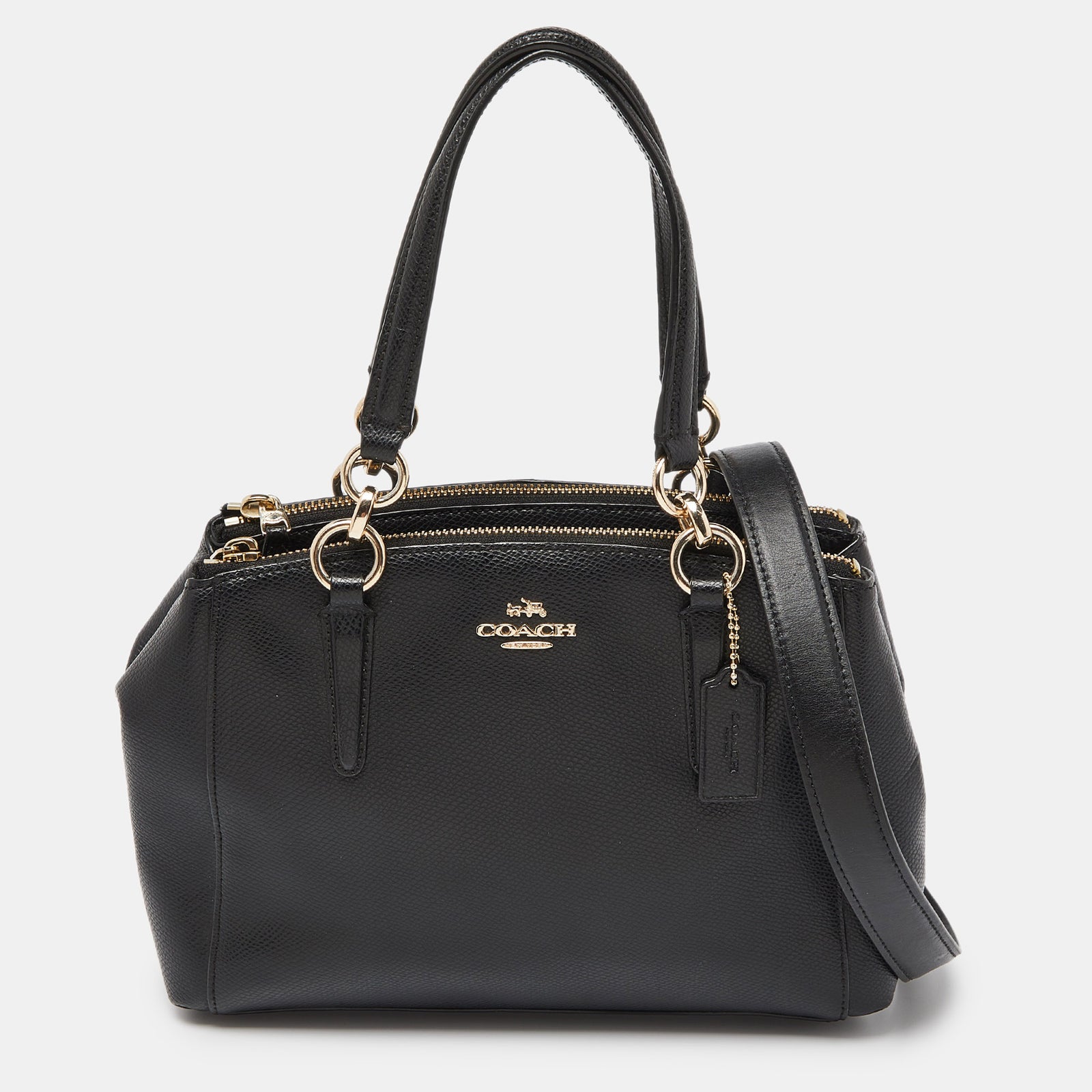 Coach Black Leather Minetta Satchel