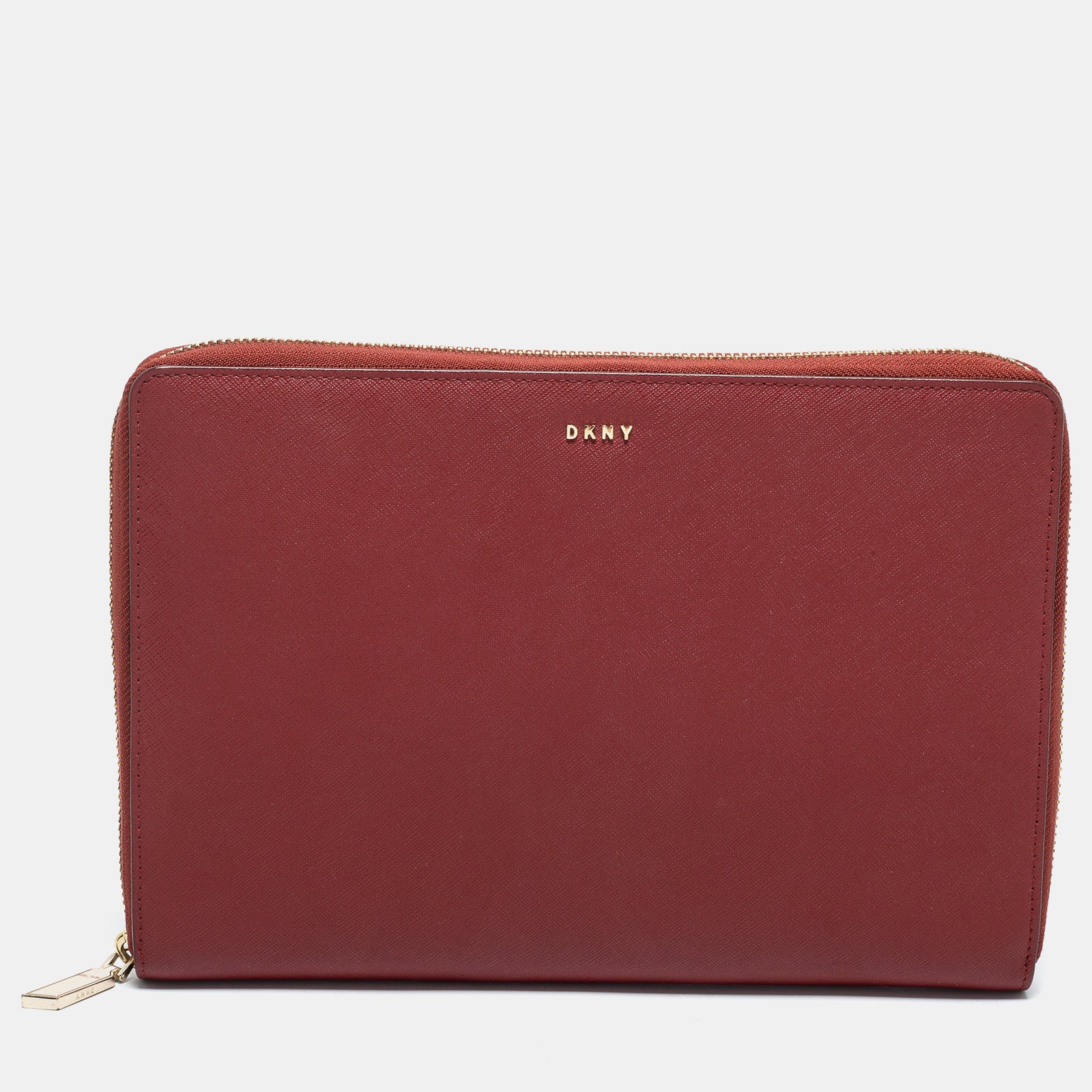 DKNY Pochette zippée Bryant en cuir rouge DKNY