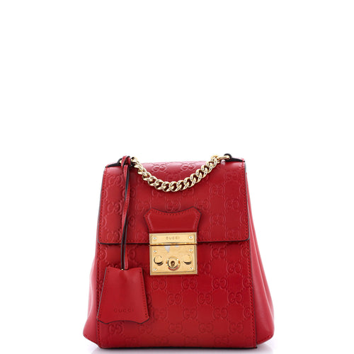 GUCCI Padlock Backpack Guccissima Leather Mini