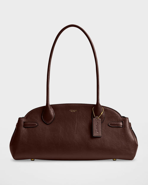 Empire Glazed Leather East-West Carryall Shoulder Bag