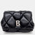 Black B Logo Puffy Clutch Bag