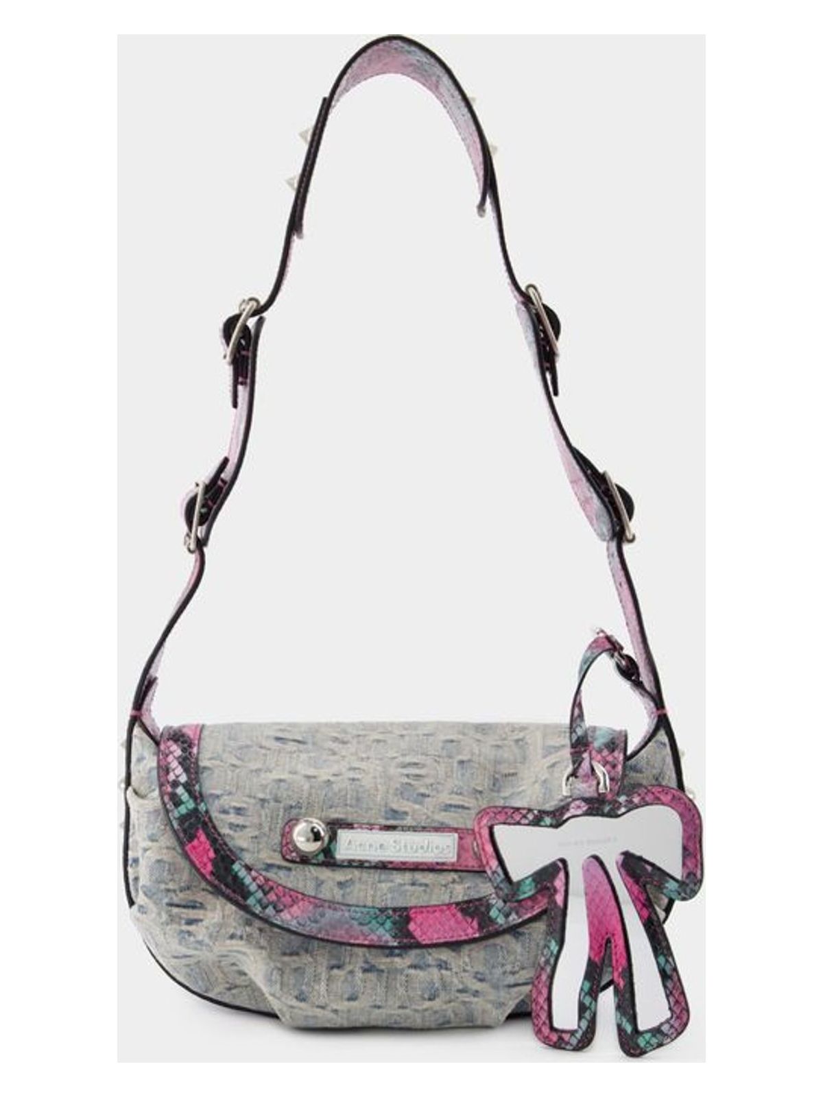 Acne Studios Women's Alog Monogram Shoulder Bag in Blue | A10212 Color AZB