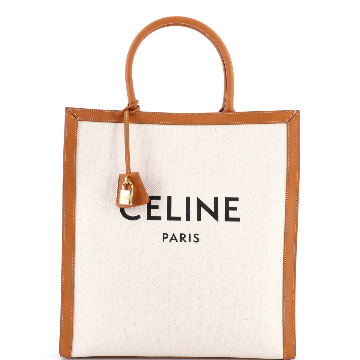 Celine CELINE Vertical Cabas Tote Canvas with Leather Large