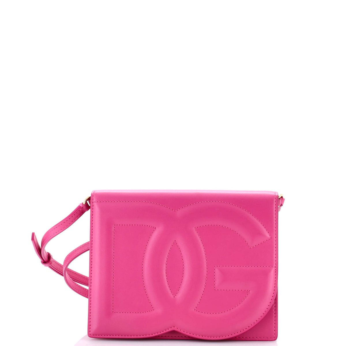 Dolce & Gabbana DG Logo Flap Shoulder Bag Leather Small