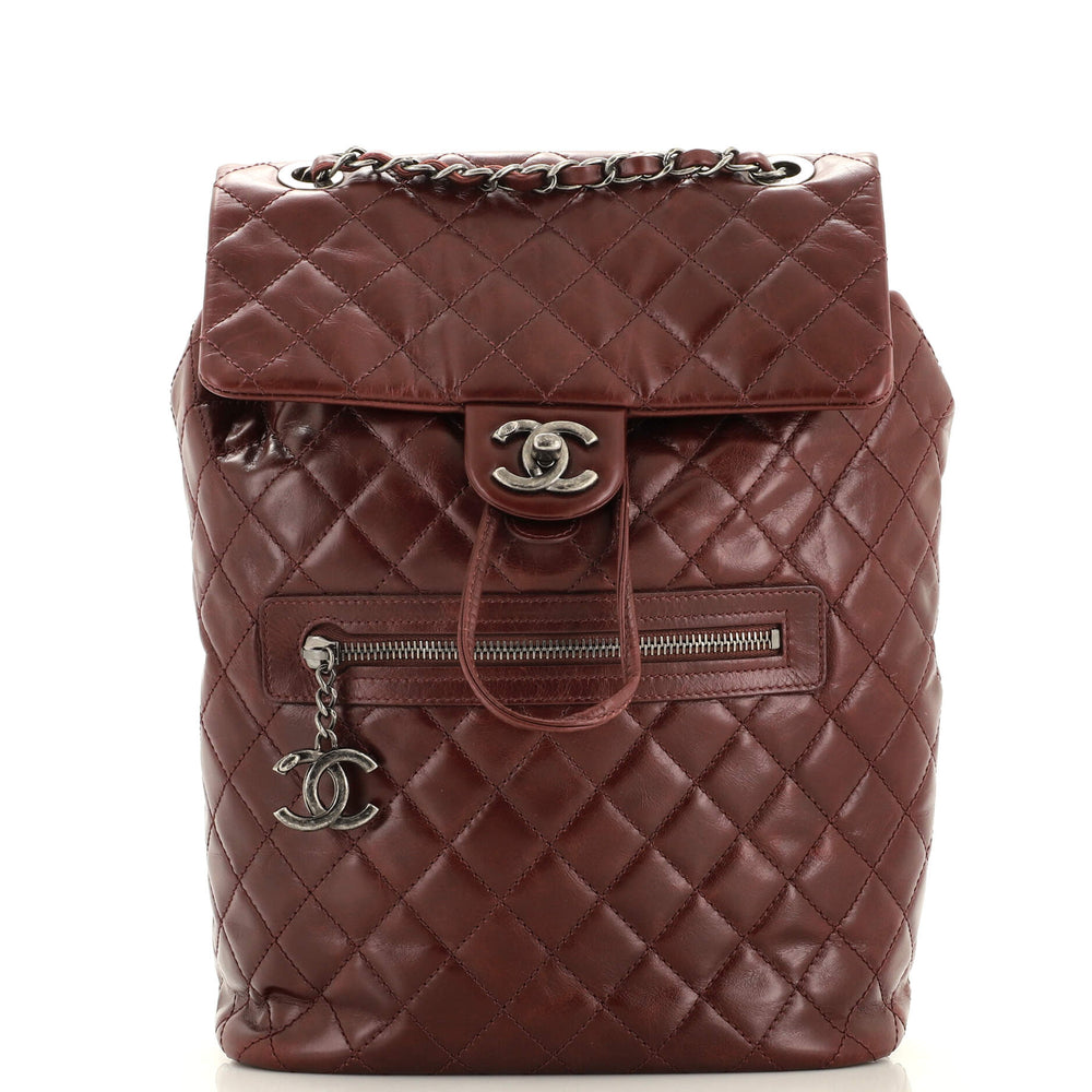 CHANEL Mountain Backpack Quilted Glazed Calfskin Large