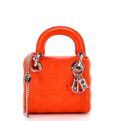 Lady Dior Chain Bag Cannage Quilt Lambskin Mini