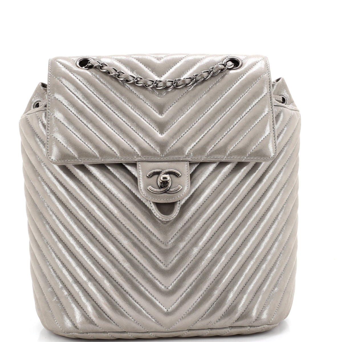 Chanel CHANEL Urban Spirit Backpack Chevron Leather Large
