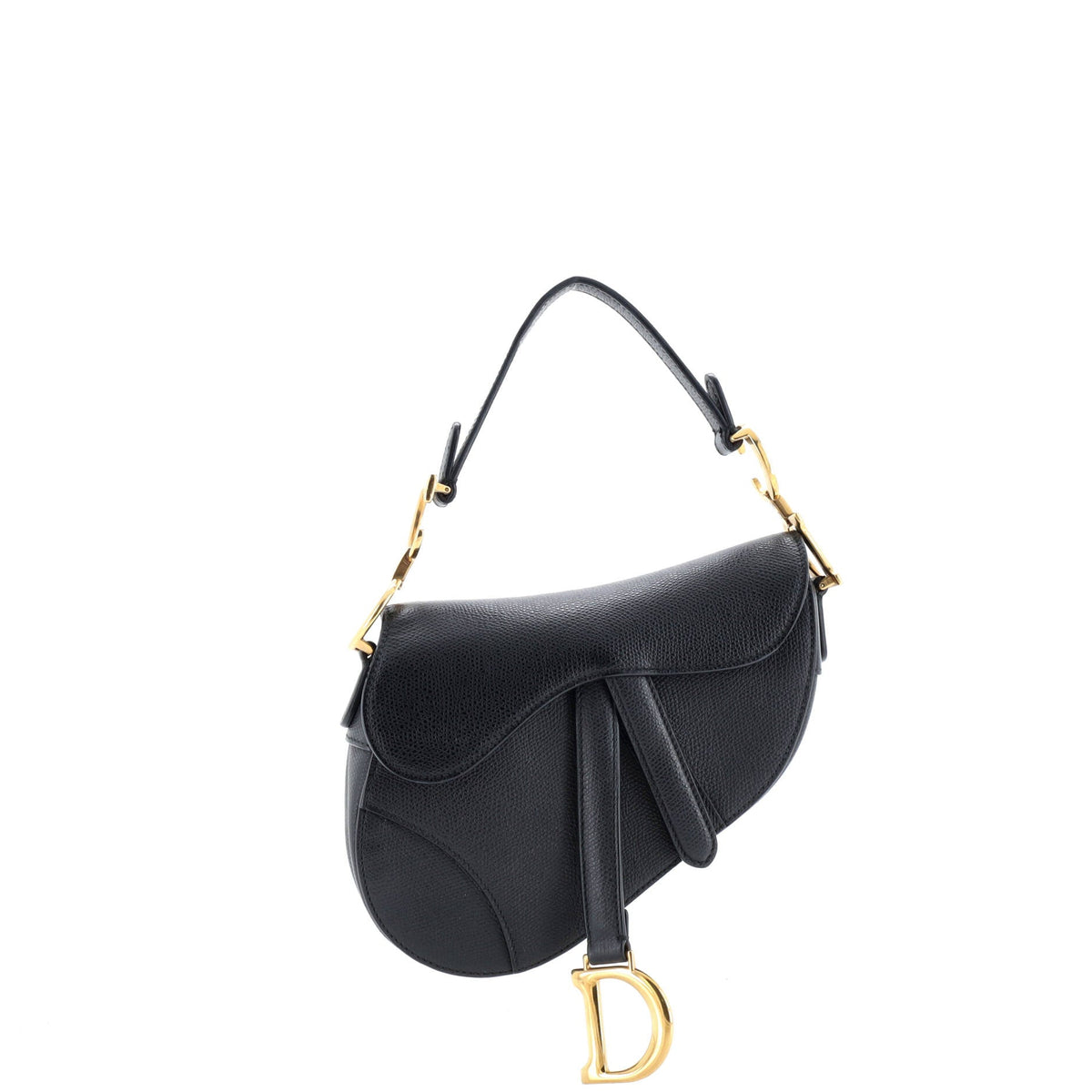 Christian Dior Saddle Handbag Leather Mini