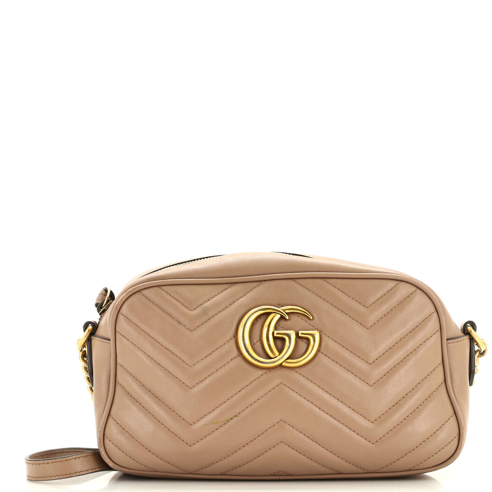 GUCCI GG Marmont Schultertasche Matelasse Leder Klein